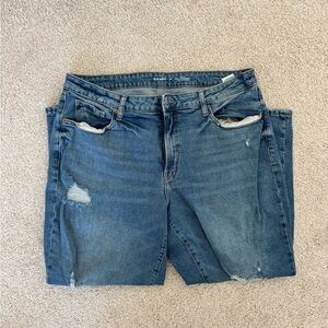Old Navy Blue Distressed Boyfriend Jeans